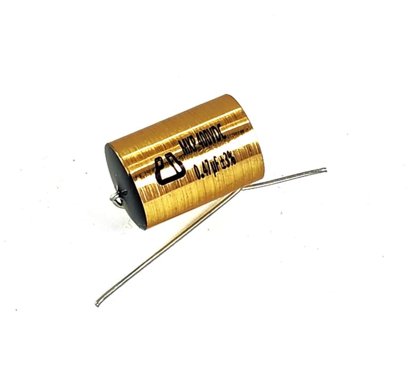 PAN OCEAN .47UF 400V METALLIZED POLYPROPYLENE CAPACITOR - GOLD image 1