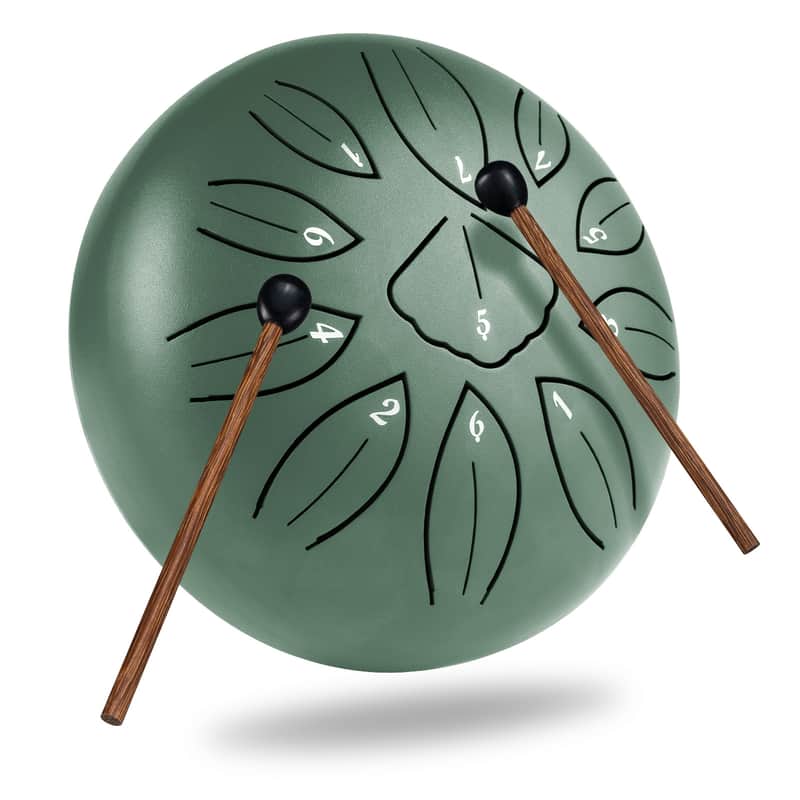 EKATO Steel Alloy Tongue Drum 11 Notes C Key Zen Handpans Meditation Yoga Drum image 1