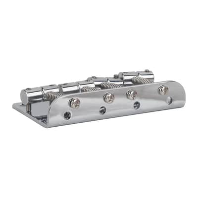 4 String Bass Bridge Hardtail Top Load Bridge for Jazz Bass Precision Bass Guitar, Chrome image 4