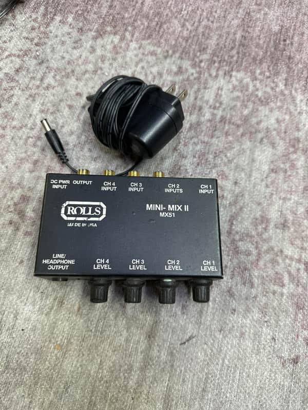 Rolls MX51S MiniMix II Stereo Line Mixer 2020s - Black image 1