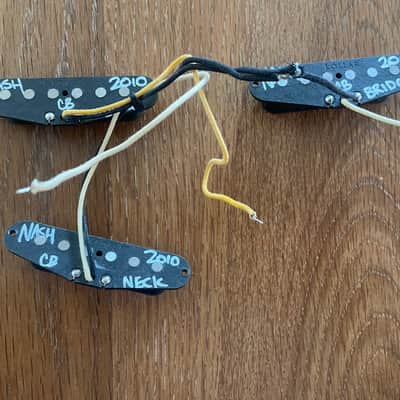 Lollar Nash Dirty Blonde Flat Pole Strat Single Coil Set - No Covers - Stratocaster Nash S-57 image 3