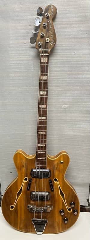 Fender Coronado Bass II 1968 - Transparent Brown With yellow trim image 1