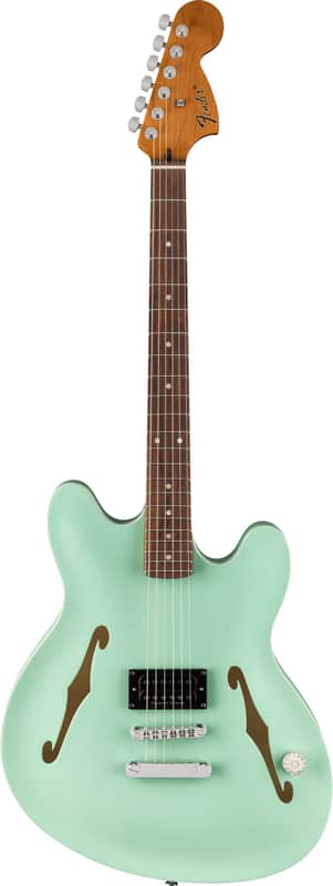 Mint Fender Tom DeLonge Starcaster Satin Surf Green Rosewood Fingerboard image 1