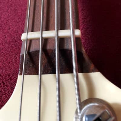 D.LAKIN 6034 USA "Wilkins Thin Skin Poly" Olympic White Jazz Bass image 7