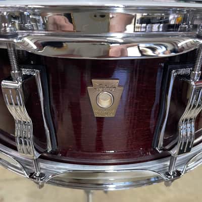 Ludwig LS401 Classic Maple 5x14" 10-Lug Snare Drum - STORE DISPLAY - OM- Mahogany Stain image 2