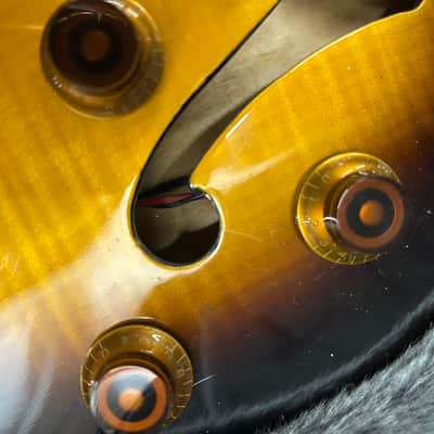 Epiphone DOT Deluxe 2006 Upgraded - Flame Maple Top Vintage Sunburst image 7