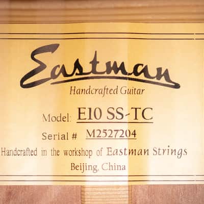 Eastman E10SS-TC Thermo-Cured Dreadnought Acoustic Guitar -  Sunburst with Hardshell Case image 13