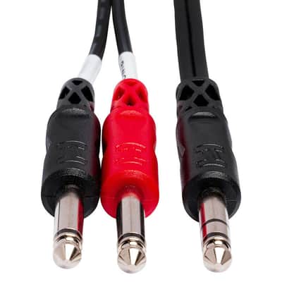 HOSA STP-203 10' Insert Cable, 1/4 In TRS To Dual 1/4 In TS image 4