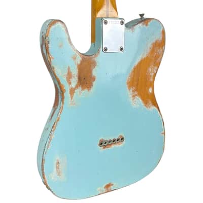 Fender Japan 52 Reissue Telecaster 1990-1991 - Blue - Heavy Relic image 5