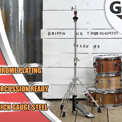 GRIFFIN Hi-Hat Stand | HiHat Cymbal Hardware Drum Pedal Holder Percussion Mount image 7