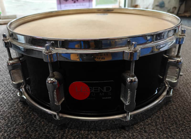 Kaman Legend Snare 14x5,5" Black – Keller Maple Shell – Bear Studio Kevlar RARE image 1