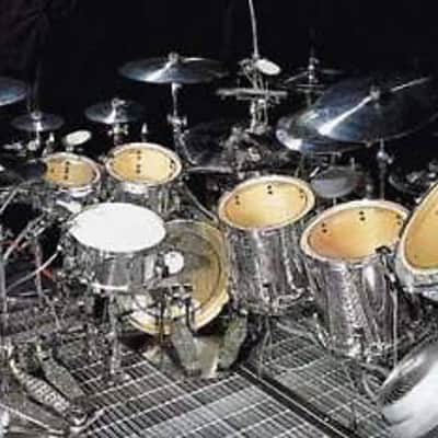 David Silveria, KORN Tama Starclassic, 2000 Custom Chrome "Untouchables" Tour Drum Set image 2