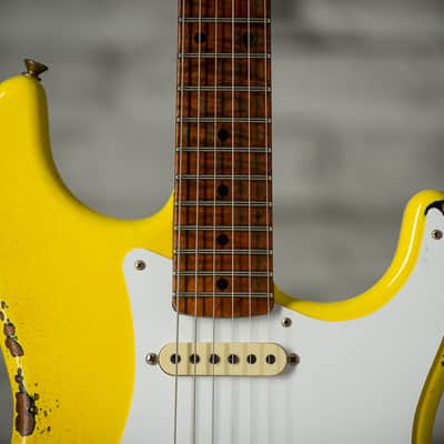 Fender Custom Shop 1957 Heavy Relic HSS Stratocaster - Graffiti Yellow/Black image 5