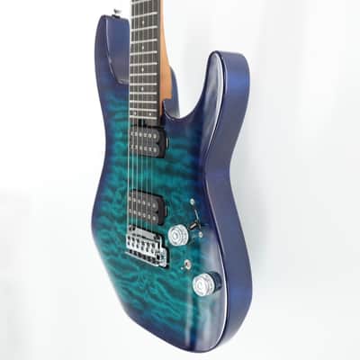 Charvel Pro-Mod Plus DK24 HH 2PT EB QM Guitar w/ Seymour Duncan Pickups & Gig Bag - Chlorine Burst image 5