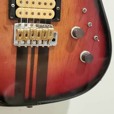 Rare Vintage 70's Univox Stratocaster Style MIJ Japan HSS Racing Stripes image 2