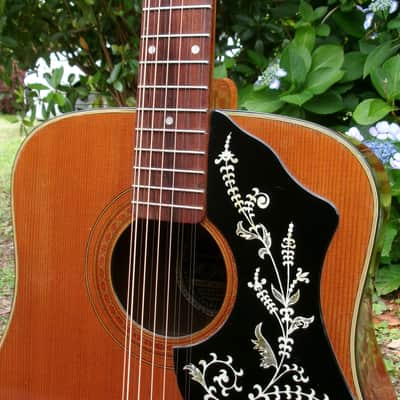 1973 K.Yairi F-180 12-String Acoustic Guitar - Rare / International Label - Made in Japan +Hard Case image 5