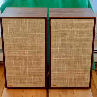Pair Vintage Dynaco A35 Speakers, Refinished Cabinets, Recapped Crossovers image 1