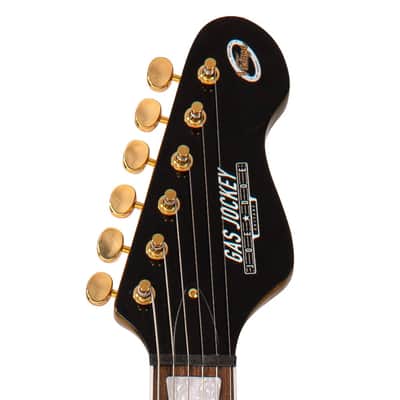Vintage Electric Guitar JDV36 Joe Doe 'Gas Jockey' Sparkling Gold Sand + Case image 6
