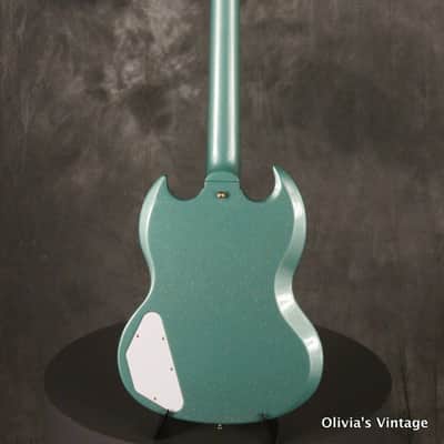 RARE 2010 Gibson Custom Shop SG/Les Paul Custom reissue INVERNESS GREEN SPARKLE image 22