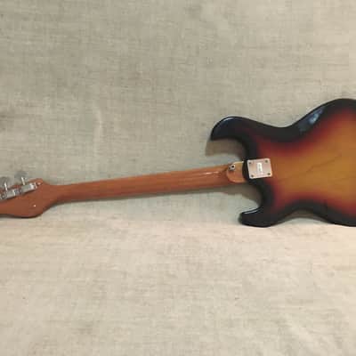 National EG467-2B / Silvertone 1490 Electric Bass 1960's Sunburst Japan + Case Super Clean! image 15