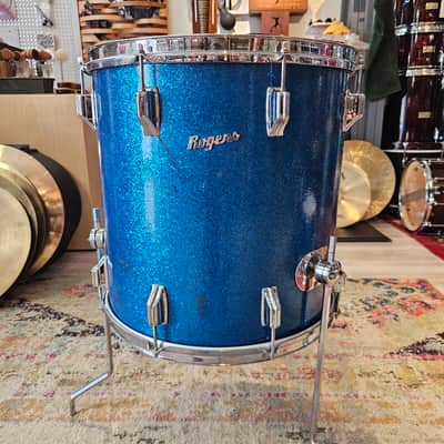Rogers 20-16-13" Holiday Drum Kit in Blue Sparkle image 12