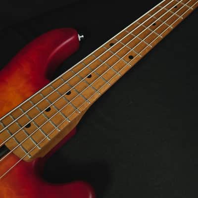 Lakland Skyline 55-02 Deluxe Satin Cherry Burst 5-String Bass image 9