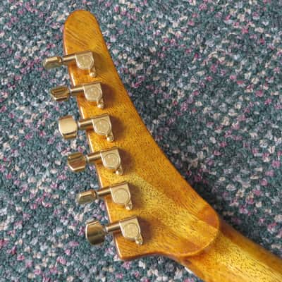 MA Customs USA Explorer-Style Korina Neck-Thru 24-Fret Ebony Board! w/case image 5
