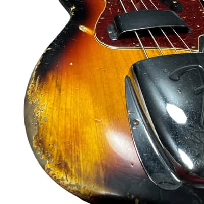 Fender Custom Shop Time Machine Heavy Relic 1961 Jazz Bass, Faded Bleached 3 Tone Sunburst /Rosewood SIMILAR ON ORDER ETA Dec. 2026 image 8