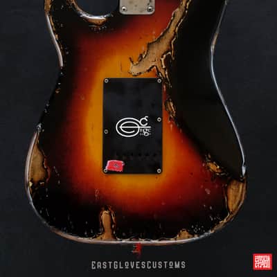 Fender Stratocaster Sunburst HSS Heavy Aged Relic by East Gloves Customs image 13