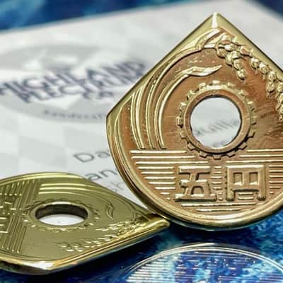 **Special Offer 20% Discount** Two (2) Japanese Five Yen Coin Guitar Picks. image 2