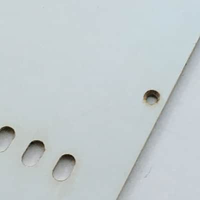 Lefty Genuine Fender Guitar Relic Strat Back Plate Tremolo Cover 1-ply Off White image 5
