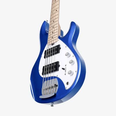 Sterling by Music Man Stingray Ray5 HH Bass Guitar - Cobra Blue image 4
