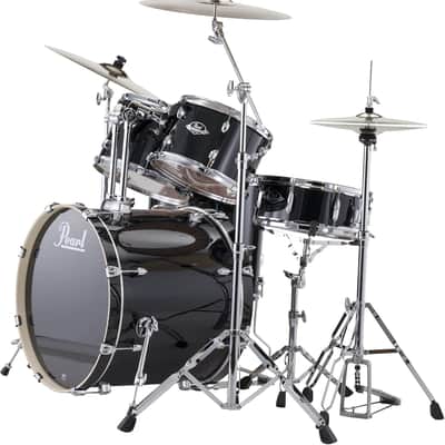 Pearl EXX725/C 5-Piece Export Standard Drum Set with Hardware - Jet Black image 1