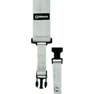 DiMarzio ClipLock Quick Release Guitar Strap 2 Inch Nylon, White image 1