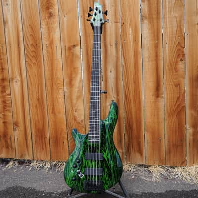 Schecter DIAMOND SERIES C-5 Silver Mountain Toxic Venom Left Handed 5-String Electric Bass (2021) image 2