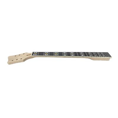 24.75" Electric Guitar Neck 24 Frets Maple Rosewood Unfinished Bolt-On Inlay image 6