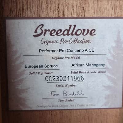Breedlove Performer Pro Dreadnought Concerto CE - Aged Toner With OHSC Free Shipping image 14