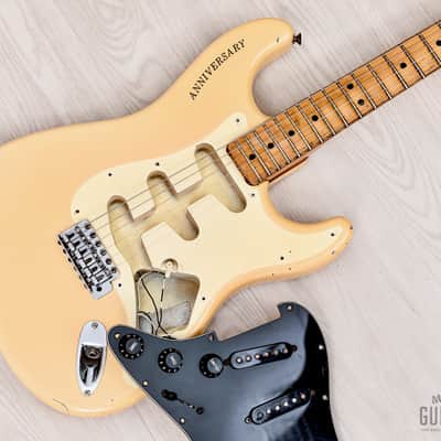 1980 Fender Stratocaster 25th Anniversary Model Vintage Guitar Pearl White w/ Case image 21