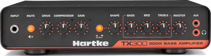 Hartke TX300 Bass Head Amplifier, 300W, Black image 1