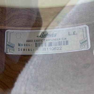 Ludwig LS403XXCE Limited Edition Aged Exotic Carpathian Elm 6.5x14" 10-Lug Snare Drum 2020 - Natural Lacquer image 6
