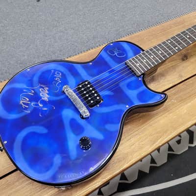 Epiphone Les Paul Junior Cold Case Season 4 Edition Signed By Chuck Berry 2006 Blue image 2