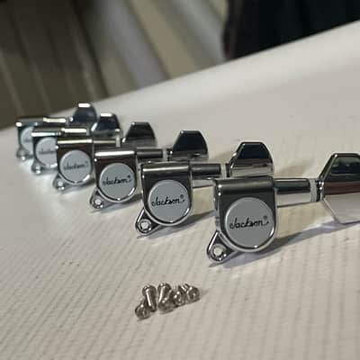 2000's Jackson RR3 Dinky Guitar Chrome Jin Ho Korea Tuners Tuning Pegs 6 In Line image 2
