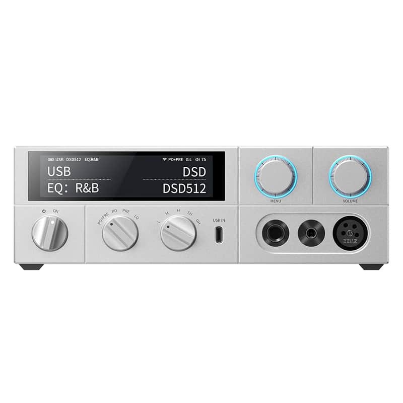 FiiO K15 Full Balance HiFi DAC and Headphone amp AK4497Sx2,Bluetooth 5.1 LDAC, Discrete Class AB Amplifier,USB Support DSD512 & PCM768kHz. Coaxial/Optical/XLR4 with Remote Control (Silver) image 1