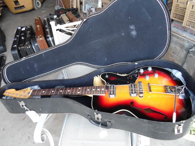 Vintage 1960s Galanti Hollow Body Electric Guitar Rare image 1
