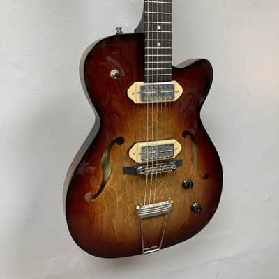 Godin 5th Ave TL Vintage Burst HG Gold Foil SF image 13