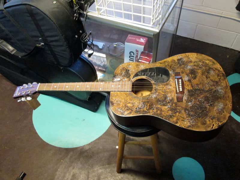 LAUREN Hand Painted Acoustic Guitar. Jerry was bored one day image 1