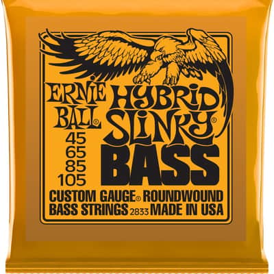 Ernie Ball 2833 Hybrid Slinky Nickel 4-String Bass Guitar Strings, 45-105 Long Scale image 1