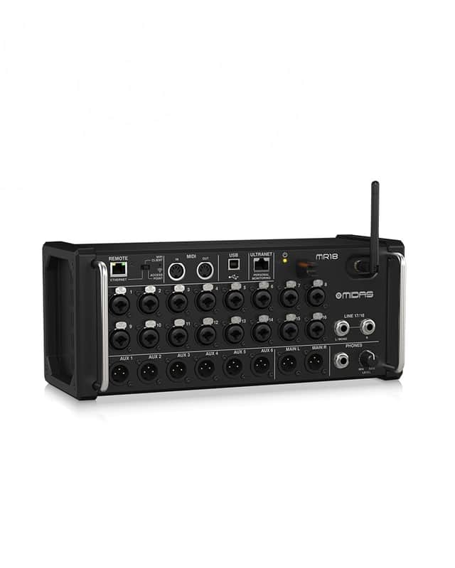 Midas MR18 Digital Stagebox Mixer for iPad/Android Tablets with Midas PRO Preamps and Multi-Channel USB Audio Interface image 1