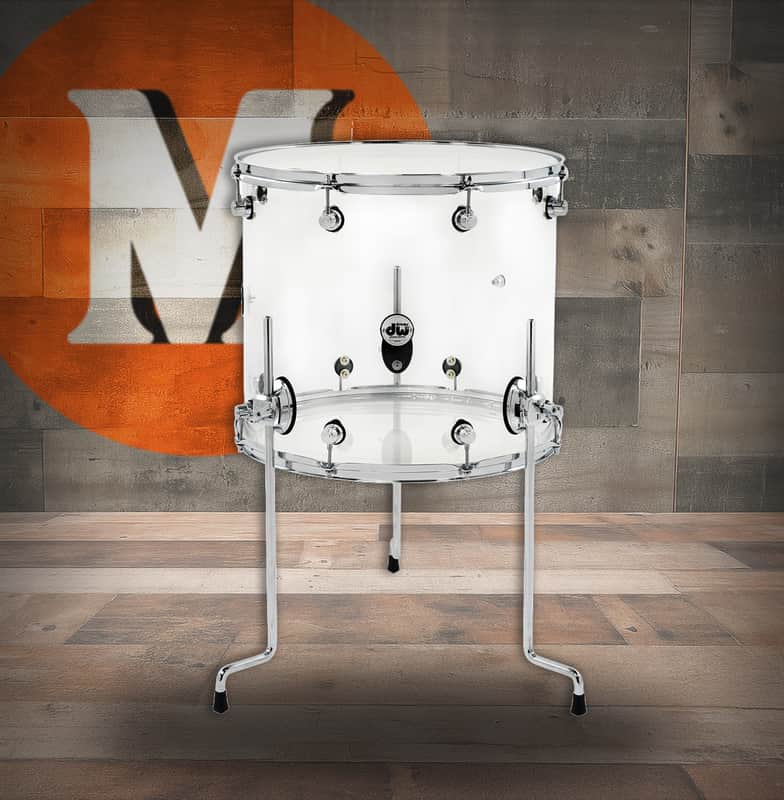 DW Design Series Acrylic Floor Tom 16x18 - Clear w/Chrome Hardware (DDAC1618TTCL) image 1