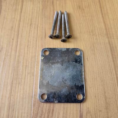 Vintage 1966 Fender Guitar / Bass Neck Plate with Mounting Screws! image 3